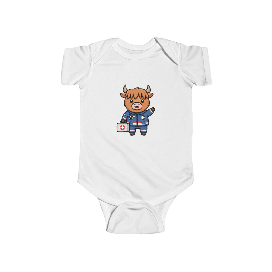 Paramedic Cow Shortsleeve Infant Bodysuit
