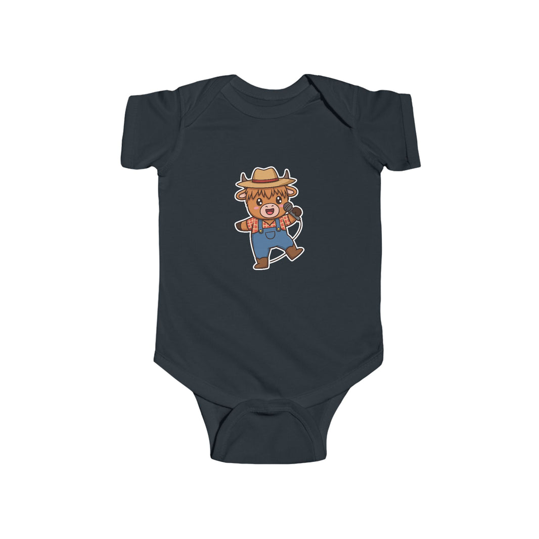 Singer Cow Shortsleeve Infant Bodysuit