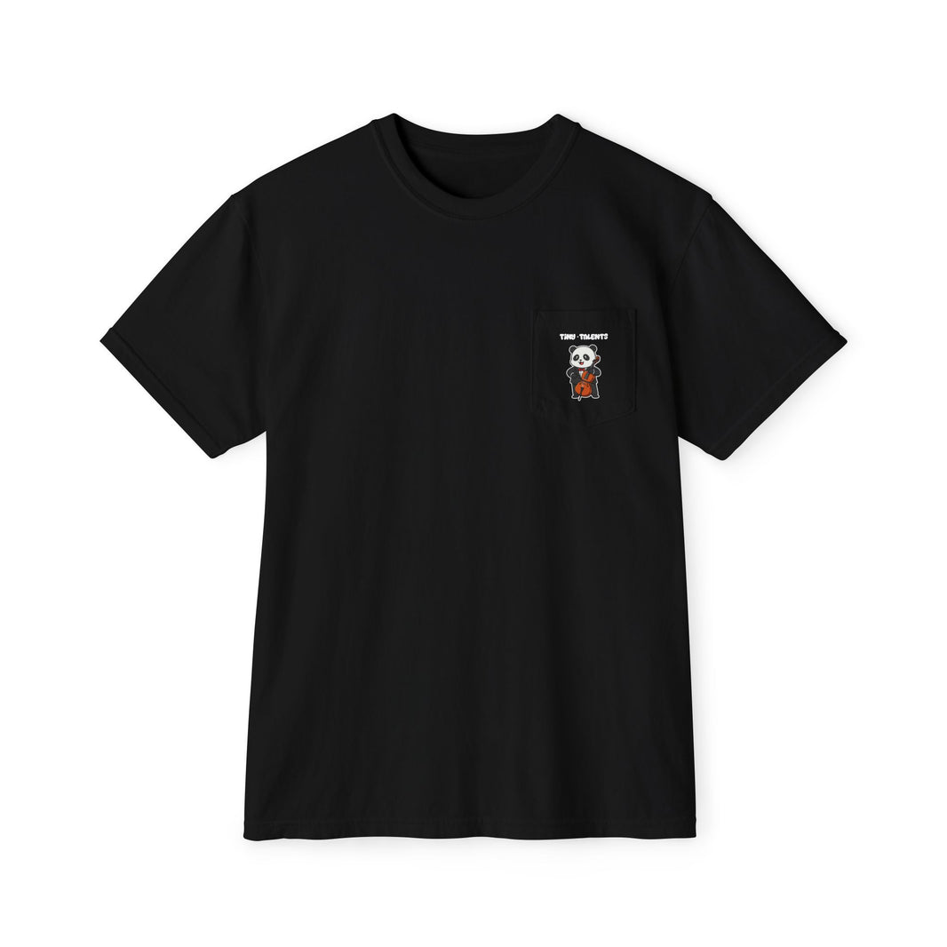 Cello Player Panda Adult Pocket T-Shirt (Unisex)