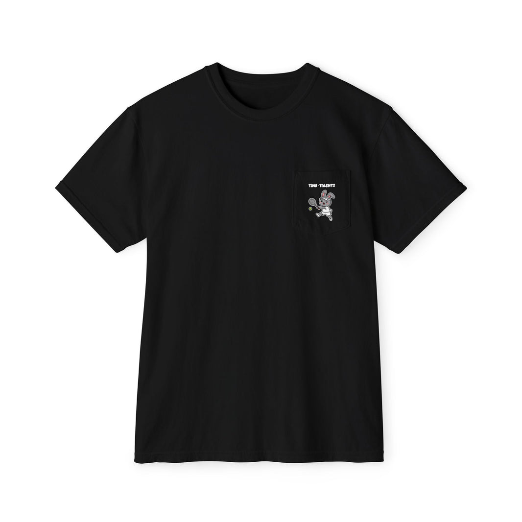 Tennis Player Bunny Adult Pocket T-Shirt (Unisex)