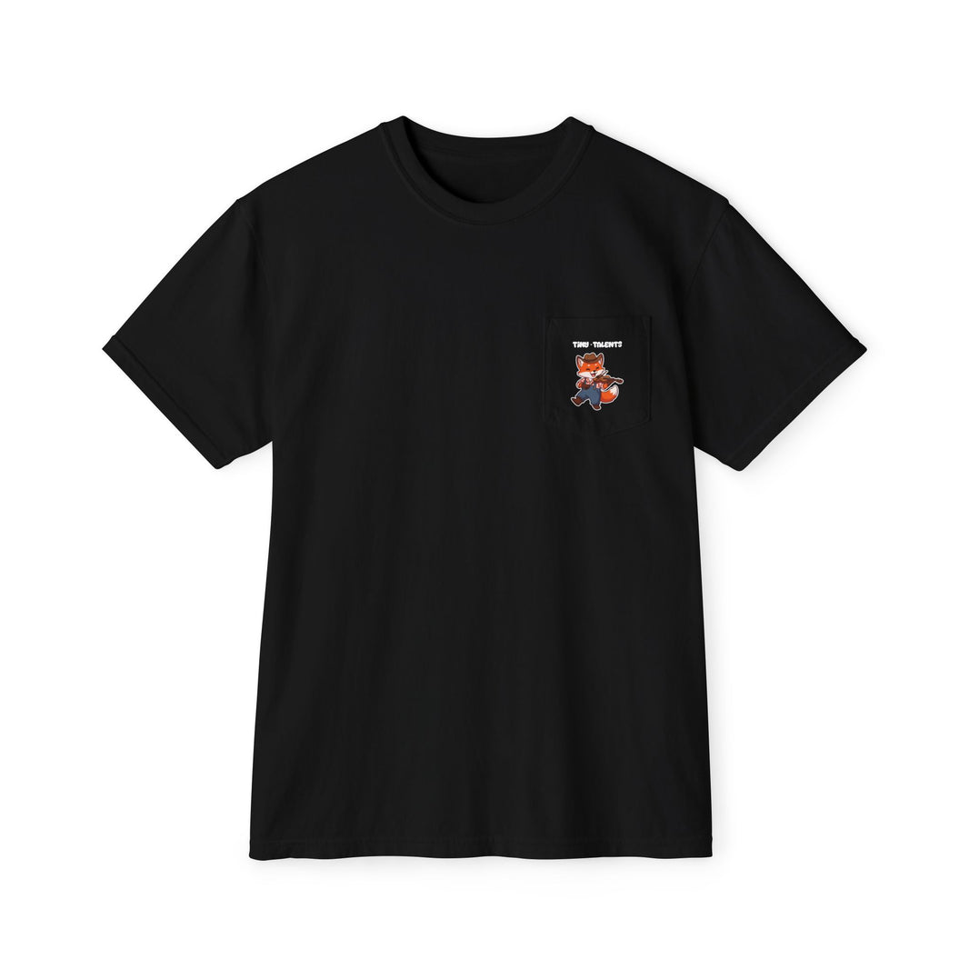 Fiddle Fox Adult Pocket T-Shirt (Unisex)