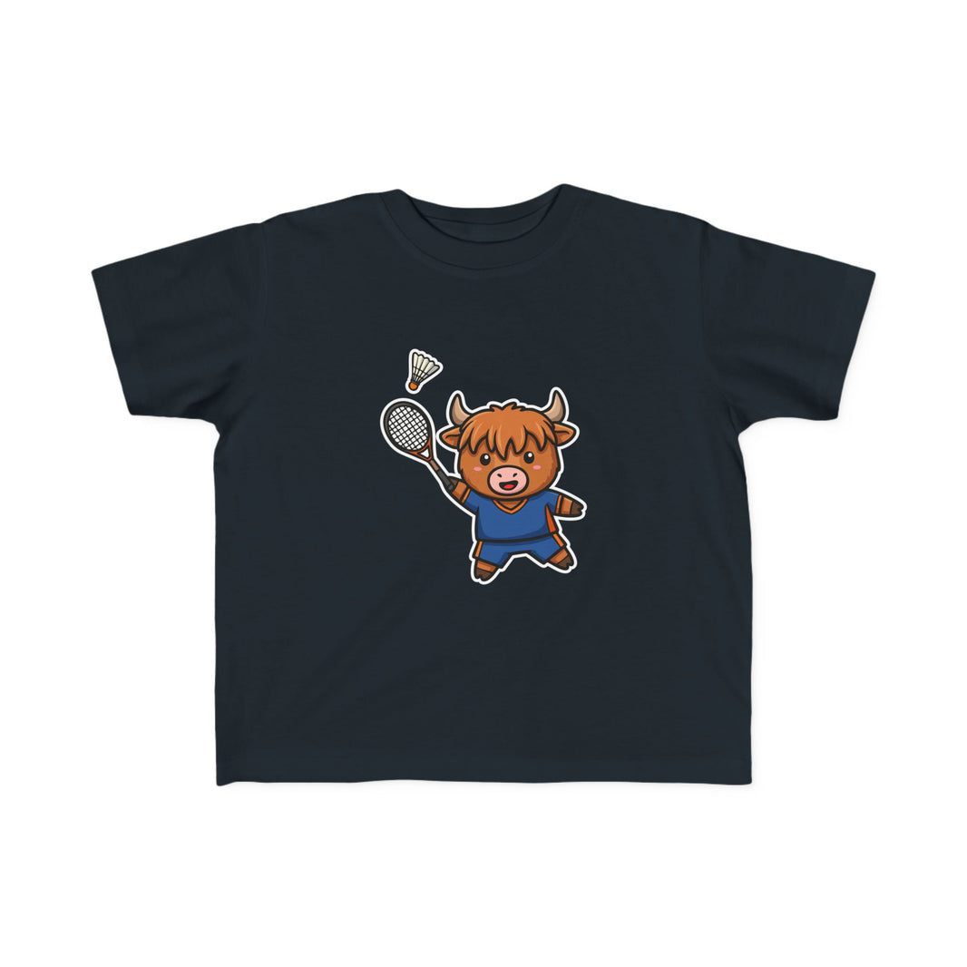 Badminton Player Cow Toddler T-Shirt