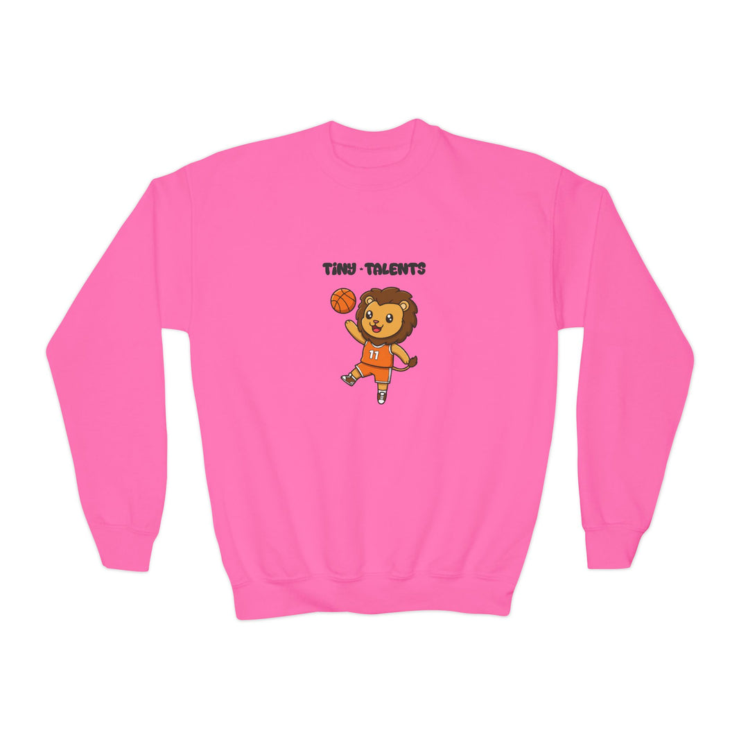Basketball Player Lion Youth Sweatshirt