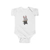 Flute Player Bunny Shortsleeve Infant Bodysuit