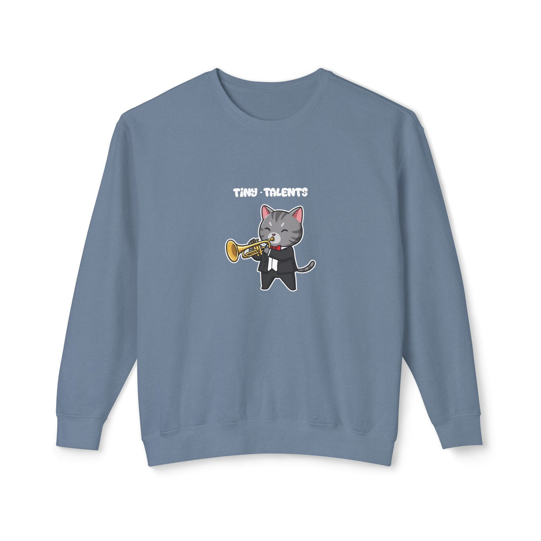 Trumpet Player Cat Adult Sweatshirt (Unisex)