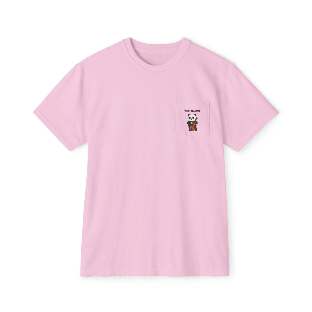 Cello Player Panda Adult Pocket T-Shirt (Unisex)