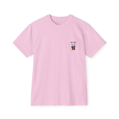 Cello Player Panda Adult Pocket T-Shirt (Unisex)