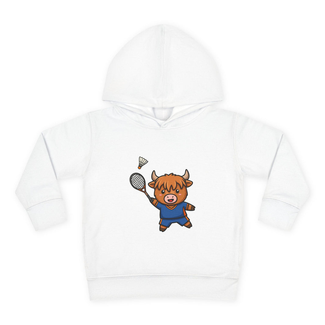 Badminton Player Cow Toddler Hoodie