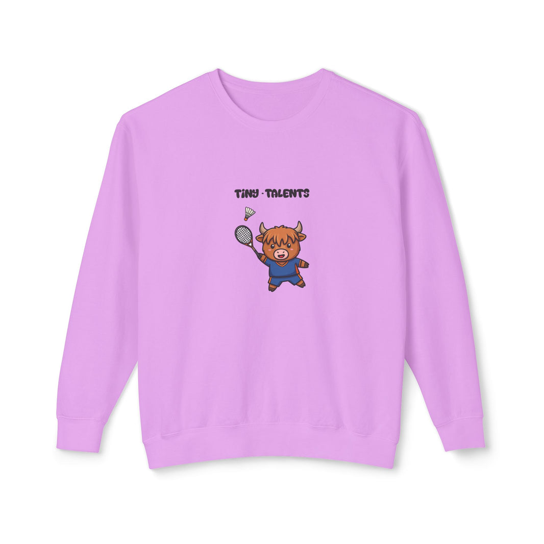 Badminton Player Cow Adult Sweatshirt (Unisex)