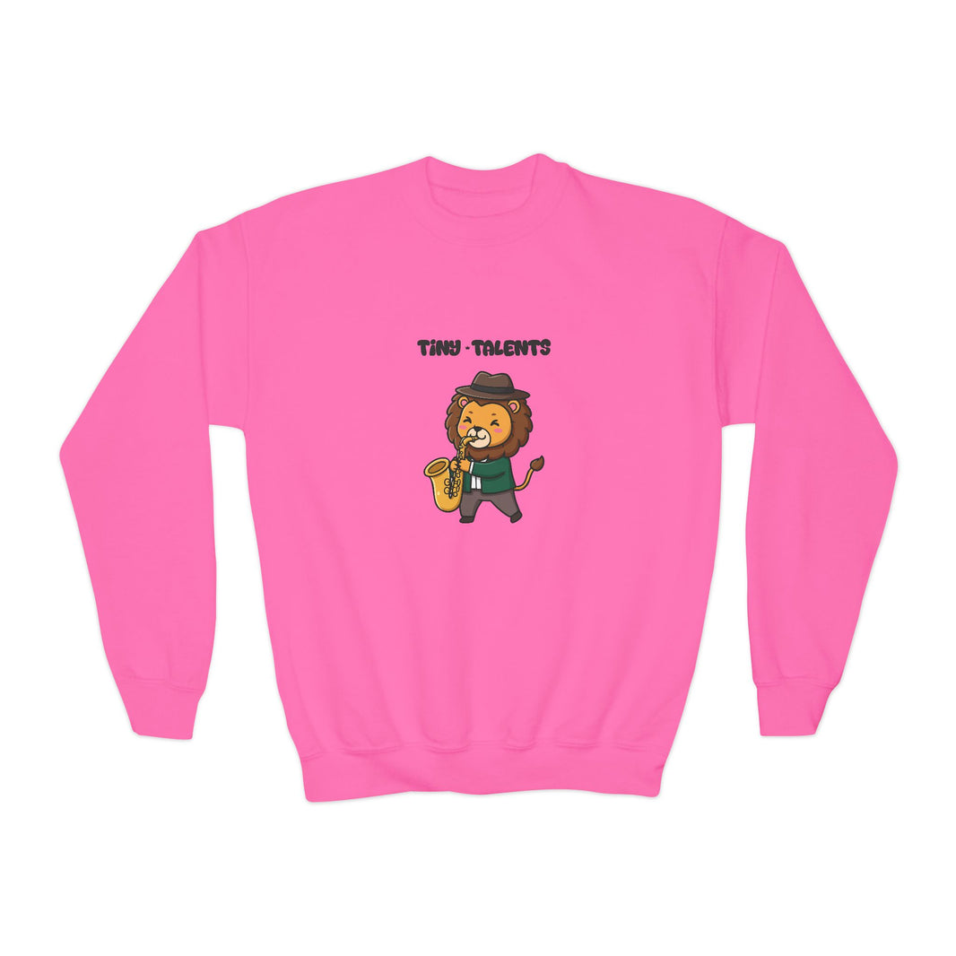Saxophone Player Lion Youth Sweatshirt