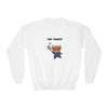 Badminton Player Cow Youth Sweatshirt