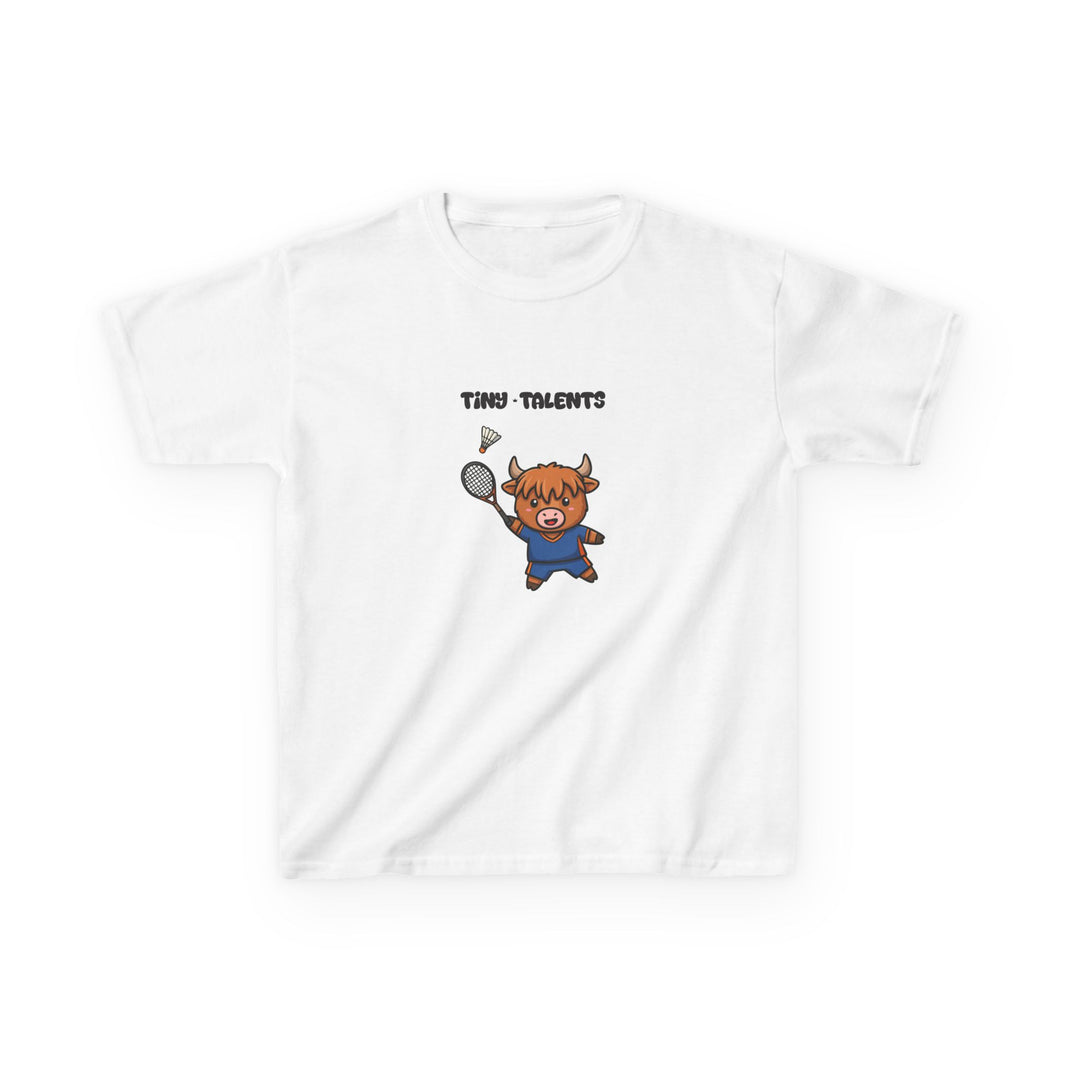 Badminton Player Cow Youth T-Shirt