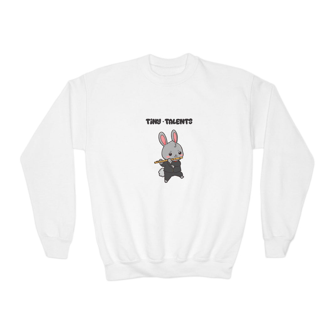 Flute Player Bunny Youth Sweatshirt