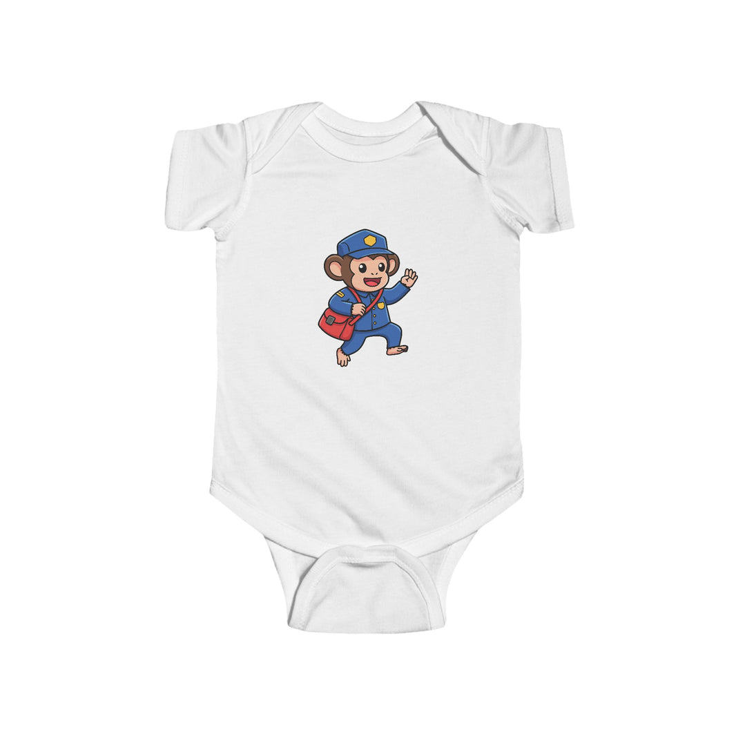 Mailman Chimpanzee Shortsleeve Infant Bodysuit
