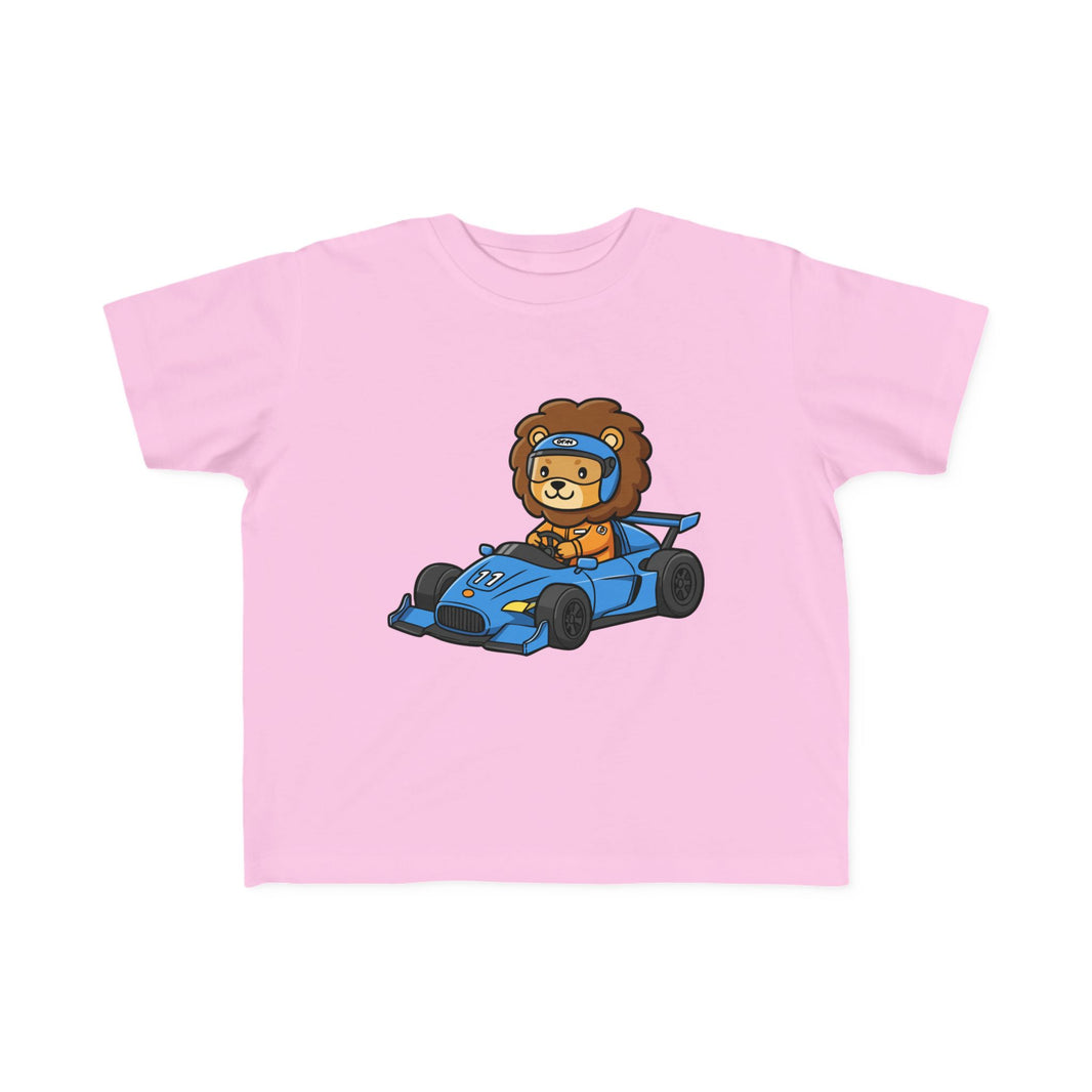 Racecar Driver Lion Toddler T-Shirt