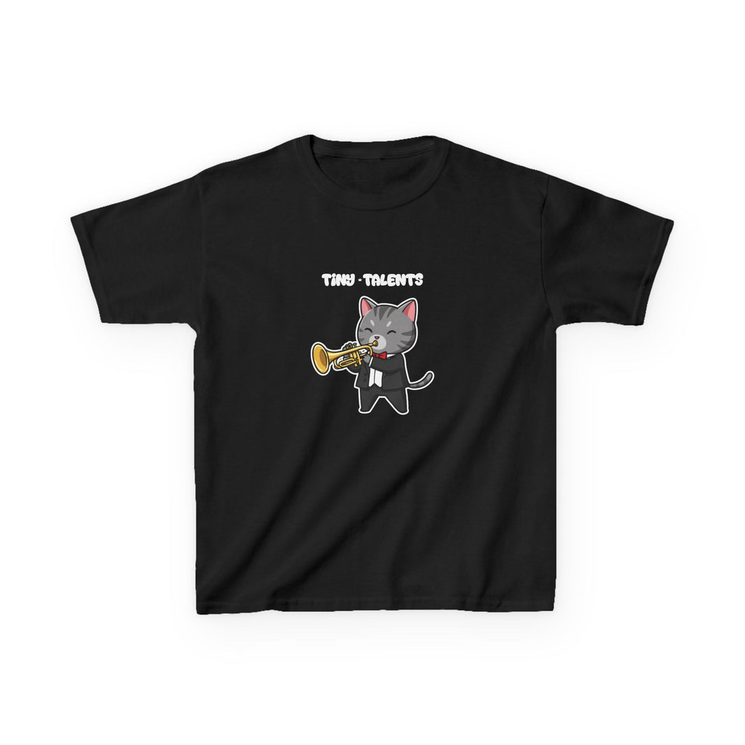 Trumpet Player Cat Youth T-Shirt