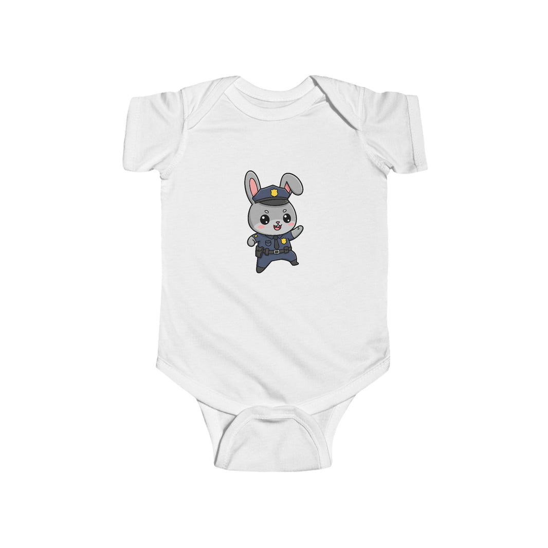 Police Officer Bunny Shortsleeve Infant Bodysuit