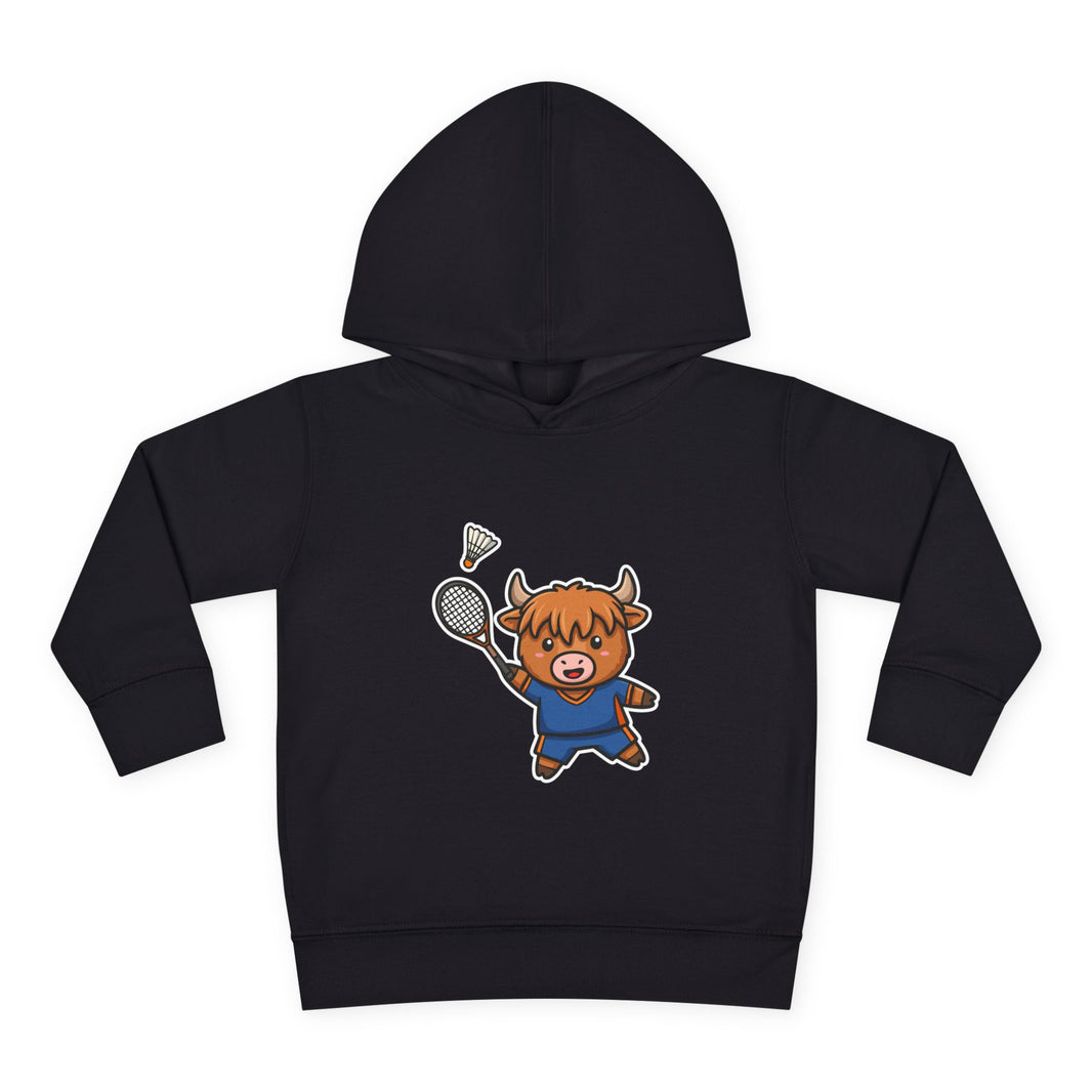 Badminton Player Cow Toddler Hoodie