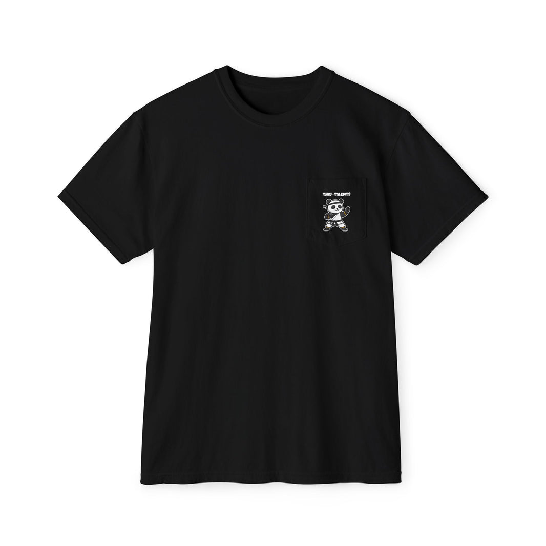 Karate Panda Adult Pocket T-Shirt (Unisex)