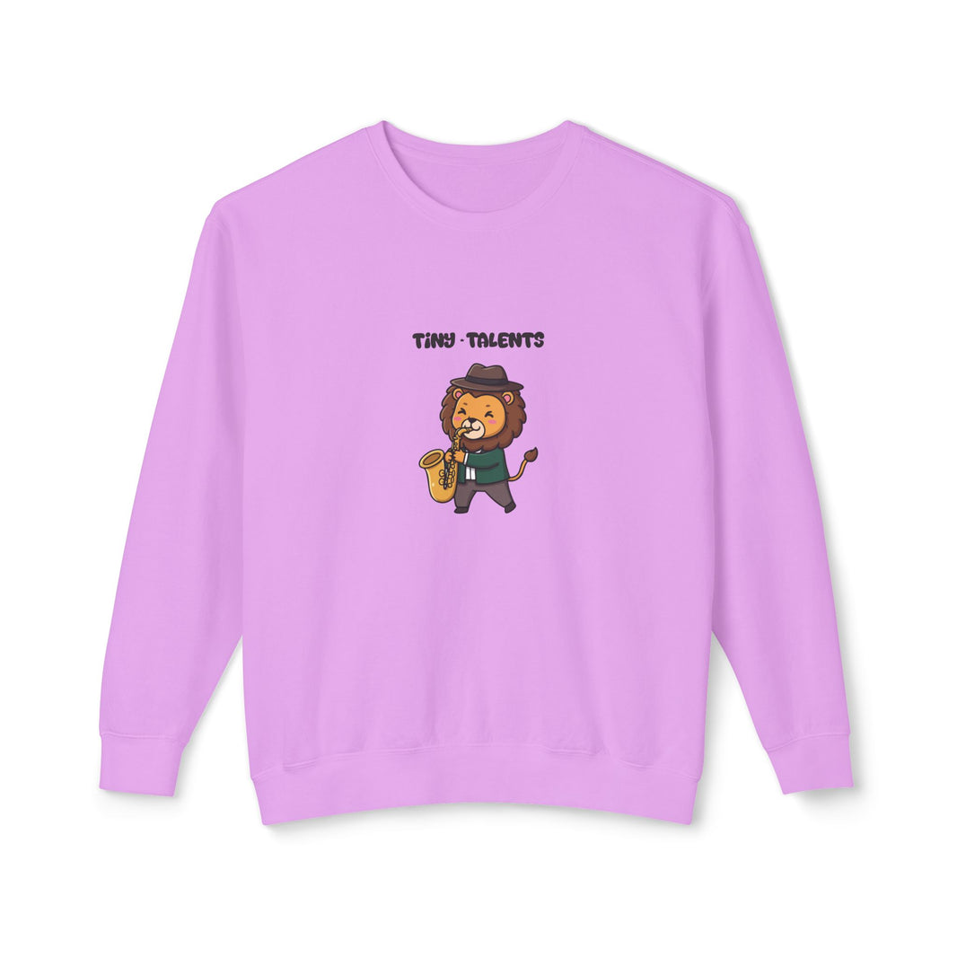 Saxophone Player Lion Adult Sweatshirt (Unisex)
