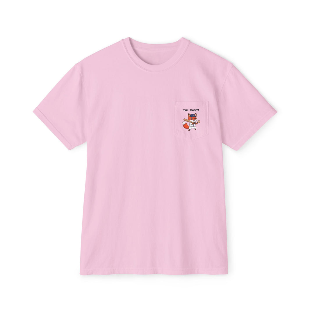Baseball Player Fox Adult Pocket T-Shirt (Unisex)