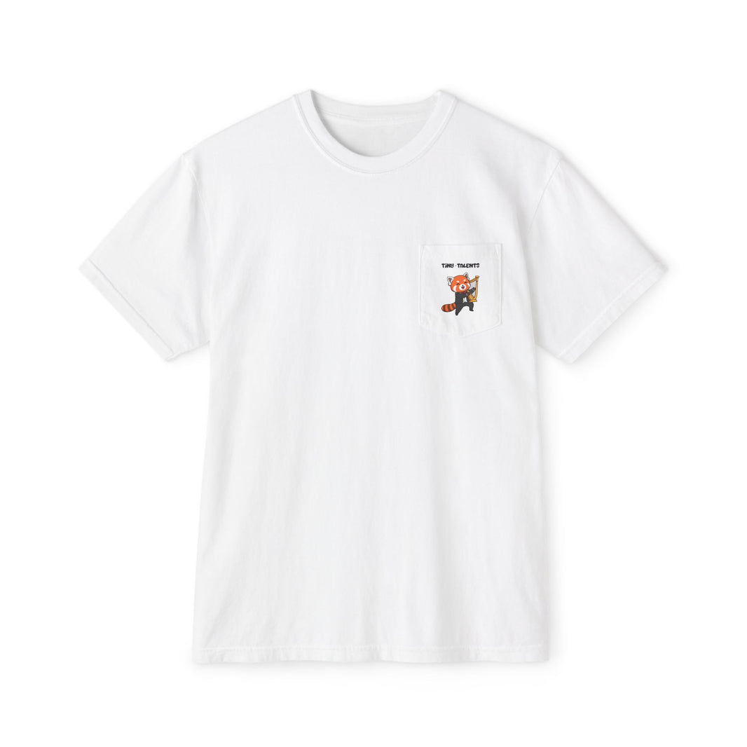 Harp Player Red Panda Adult Pocket T-Shirt (Unisex)
