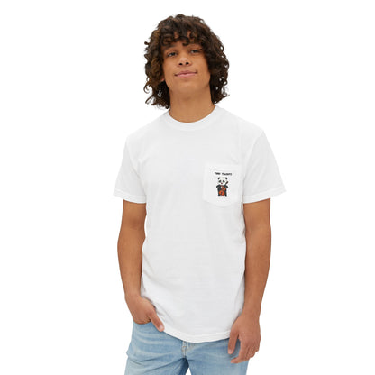 Cello Player Panda Adult Pocket T-Shirt (Unisex)