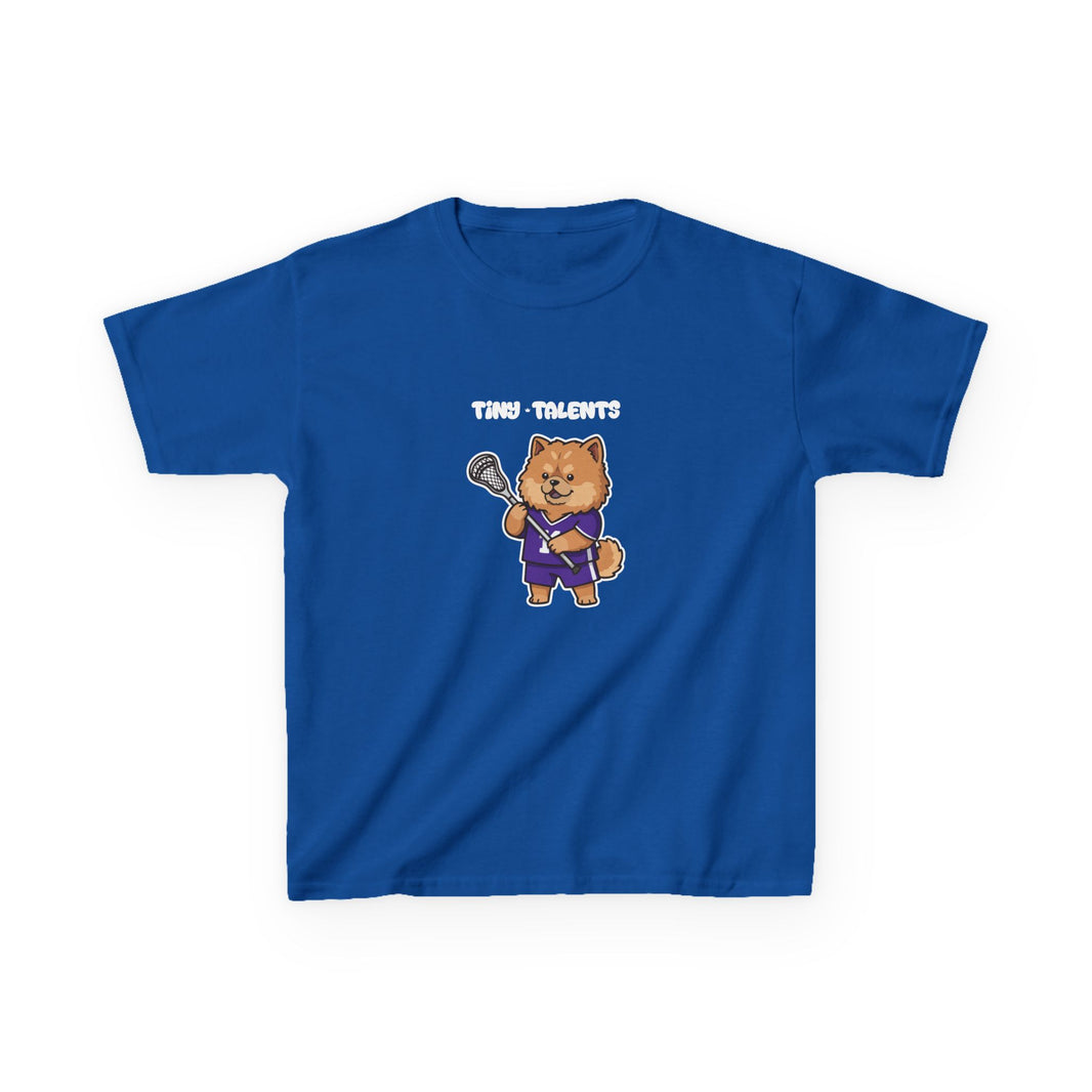 Lacrosse Player Dog Youth T-Shirt