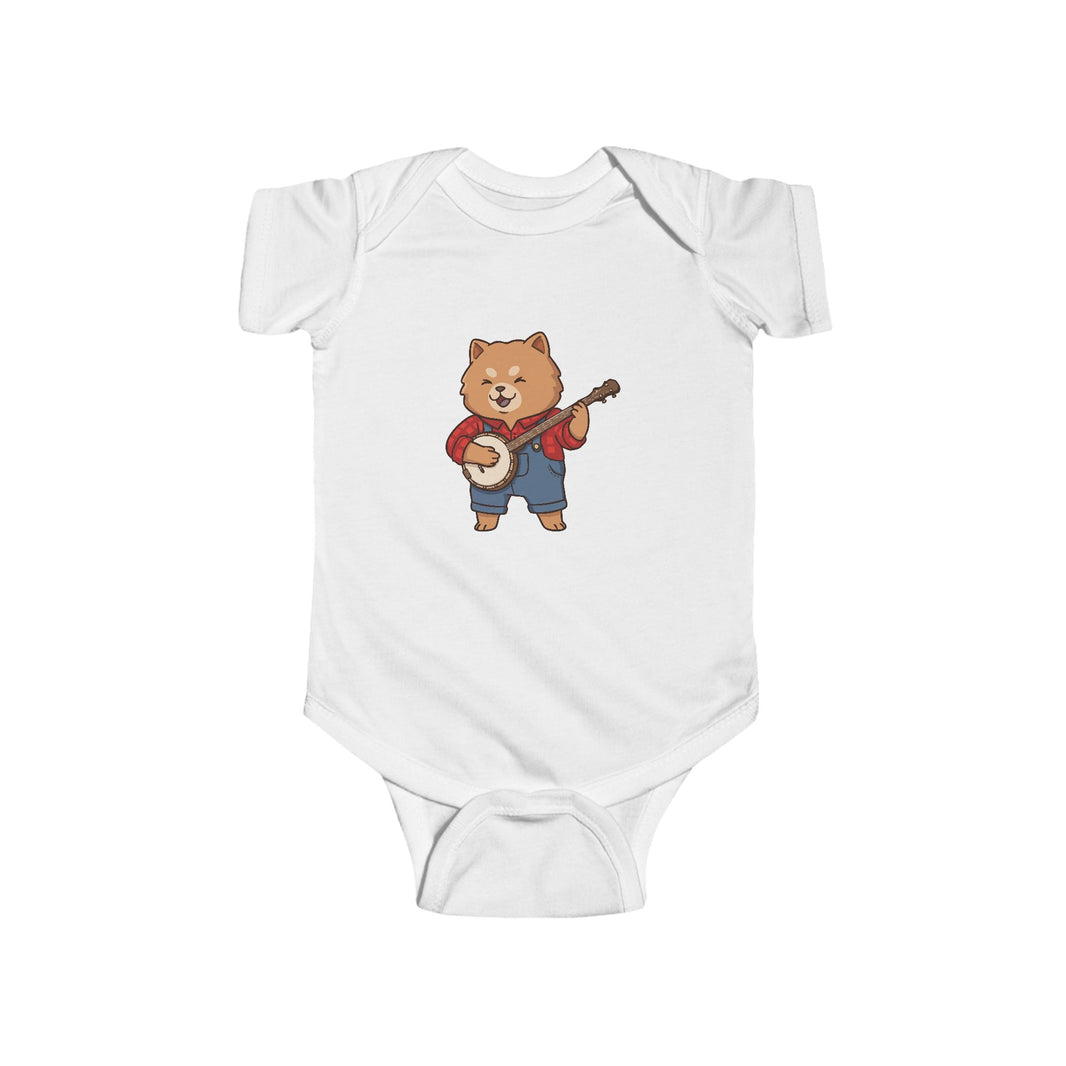 Banjo Player Dog Shortsleeve Infant Bodysuit
