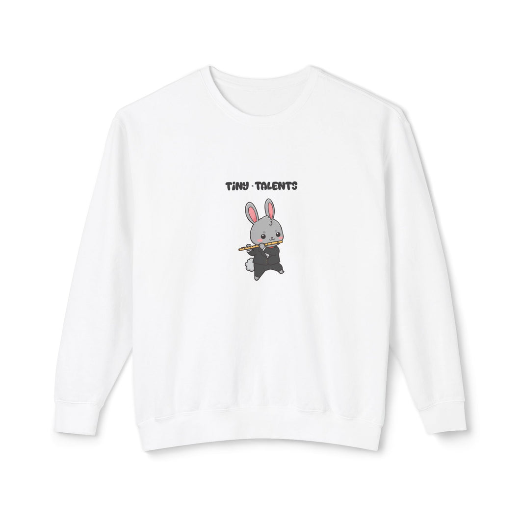 Flute Player Bunny Adult Sweatshirt (Unisex)