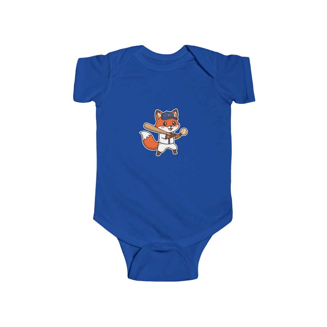 Baseball Player Fox Shortsleeve Infant Bodysuit