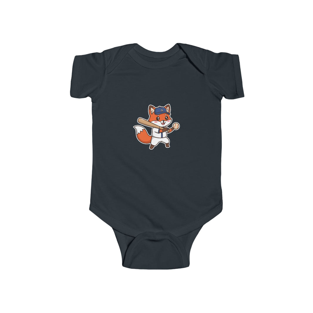 Baseball Player Fox Shortsleeve Infant Bodysuit