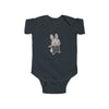 Flute Player Bunny Shortsleeve Infant Bodysuit