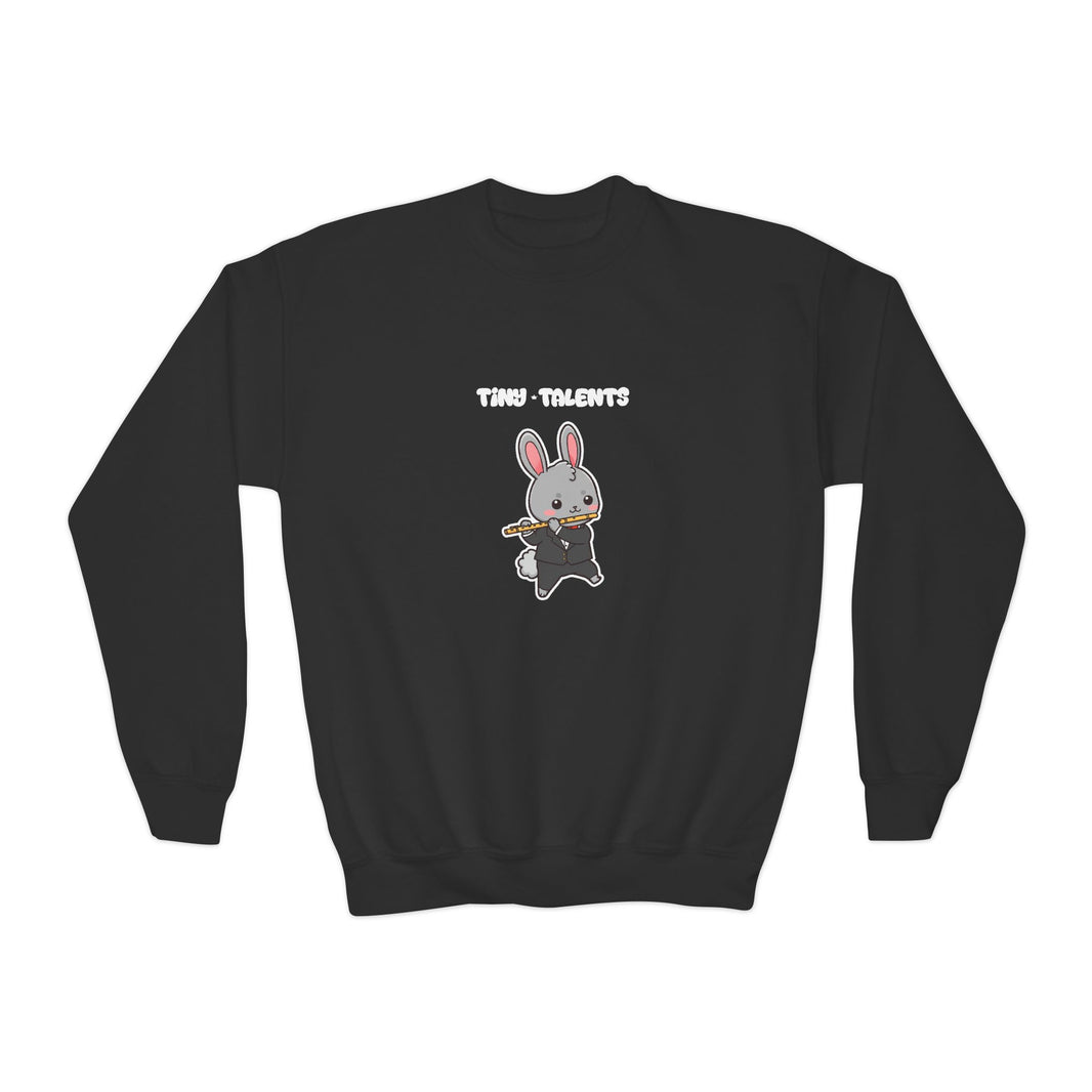 Flute Player Bunny Youth Sweatshirt