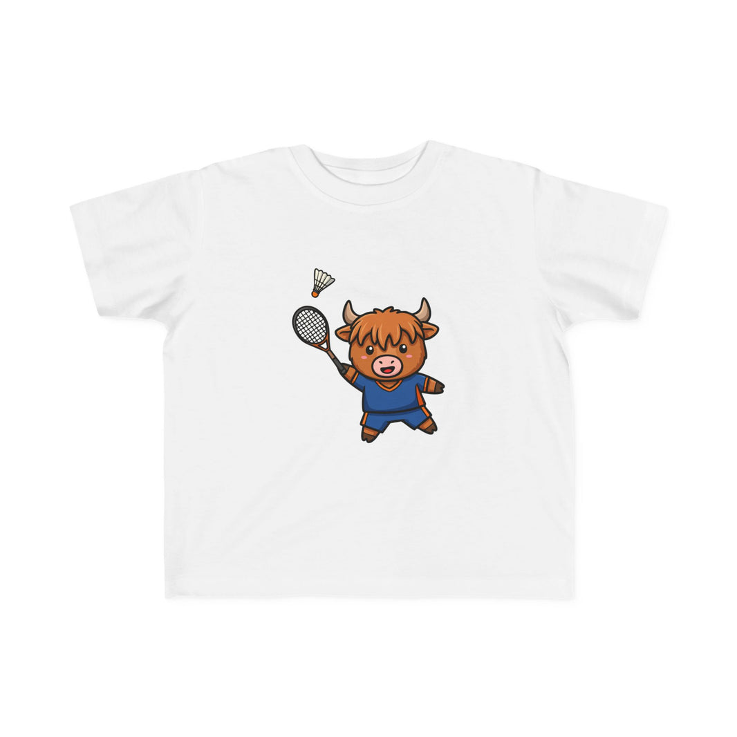Badminton Player Cow Toddler T-Shirt