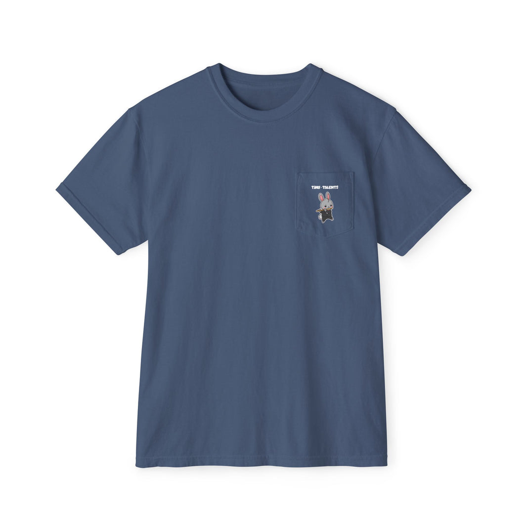 Flute Bunny Adult Pocket T-Shirt (Unisex)