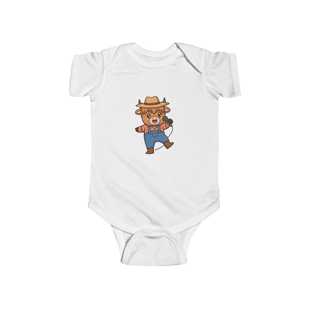 Singer Cow Shortsleeve Infant Bodysuit