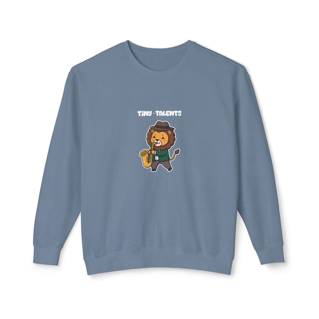 Saxophone Player Lion Adult Sweatshirt (Unisex)