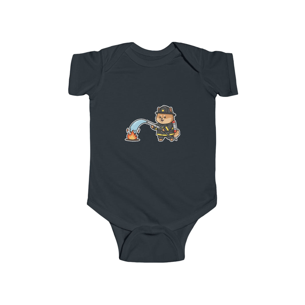Firefighter Dog Shortsleeve Infant Bodysuit