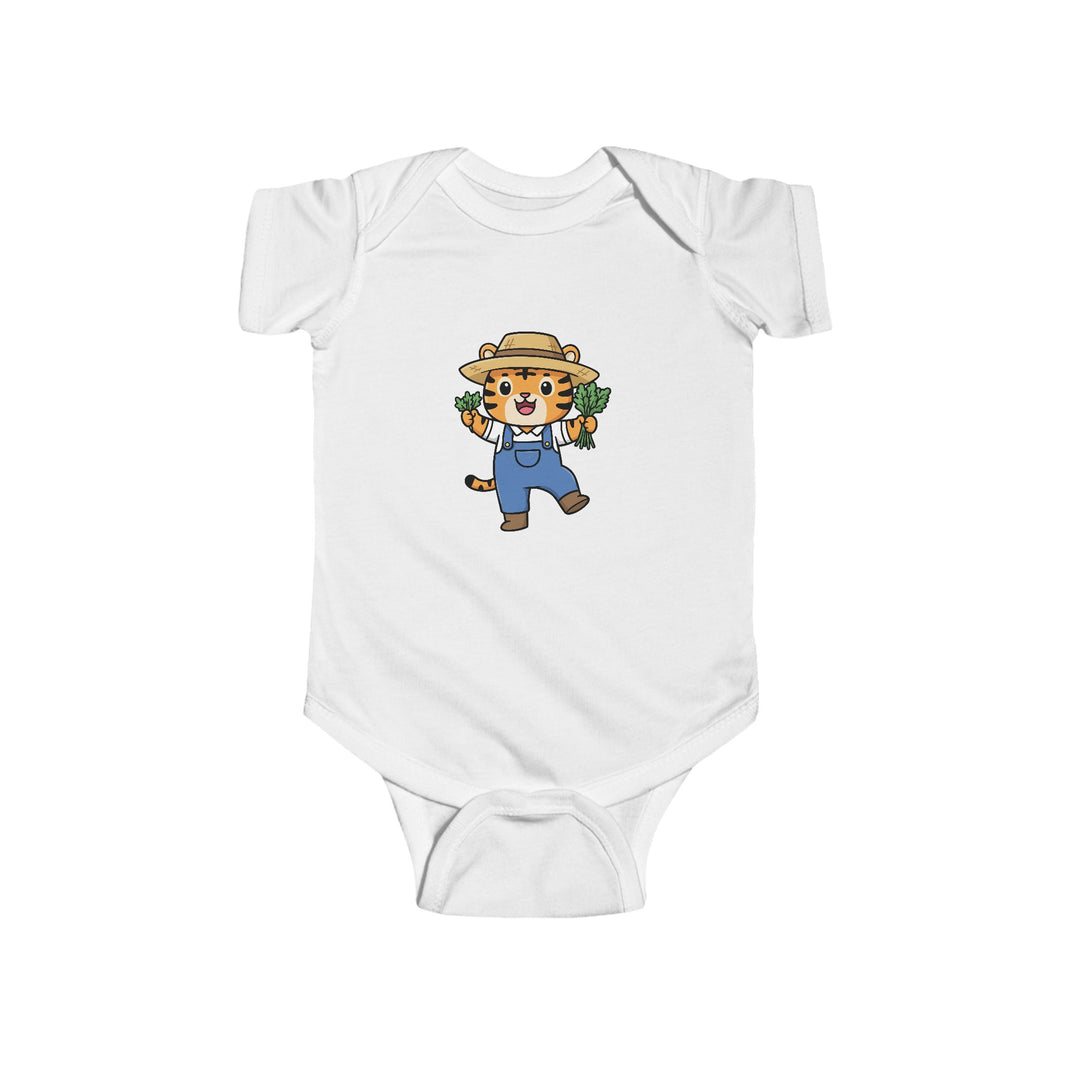 Farmer Tiger Shortsleeve Infant Bodysuit