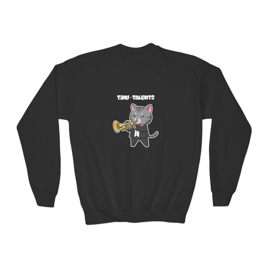 Trumpet Player Cat Youth Sweatshirt