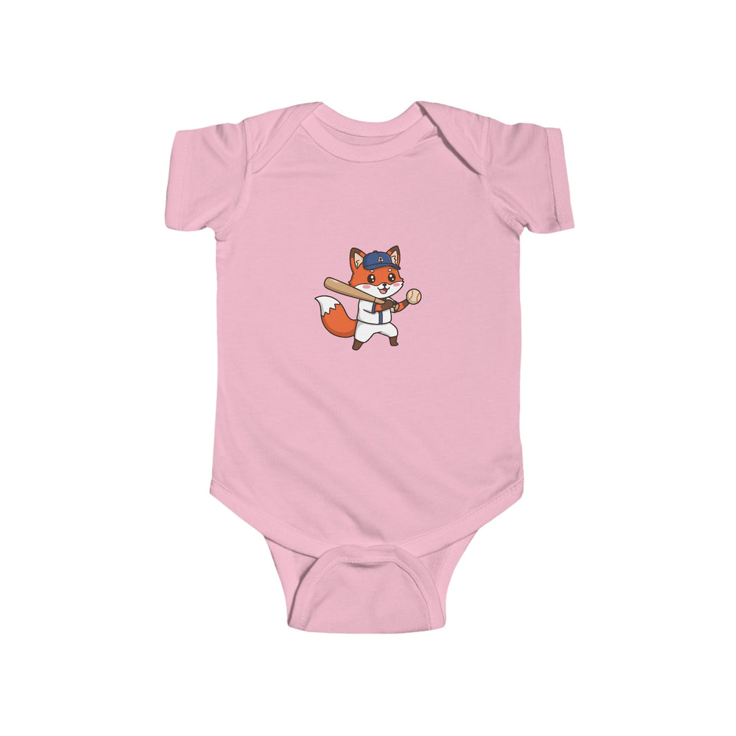Baseball Player Fox Shortsleeve Infant Bodysuit