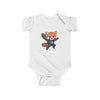 Football Player Red Panda Shortsleeve Infant Bodysuit