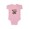 Football Player Red Panda Shortsleeve Infant Bodysuit