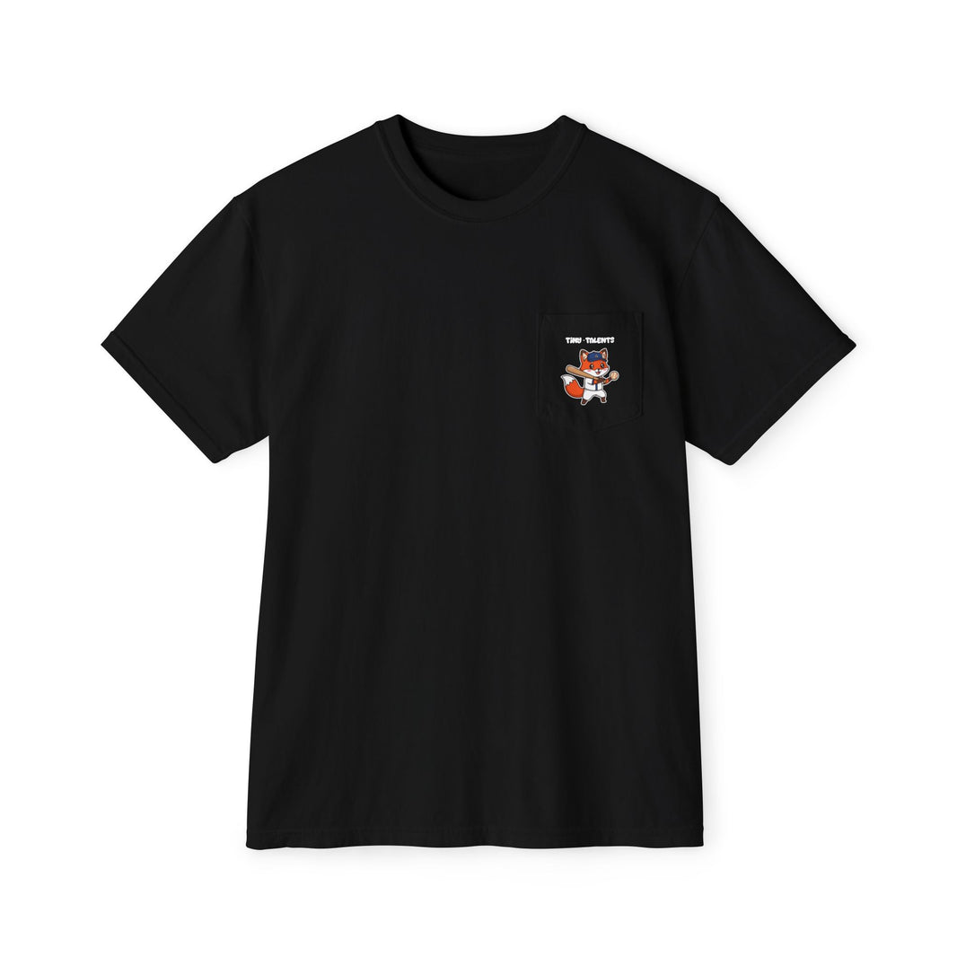 Baseball Player Fox Adult Pocket T-Shirt (Unisex)