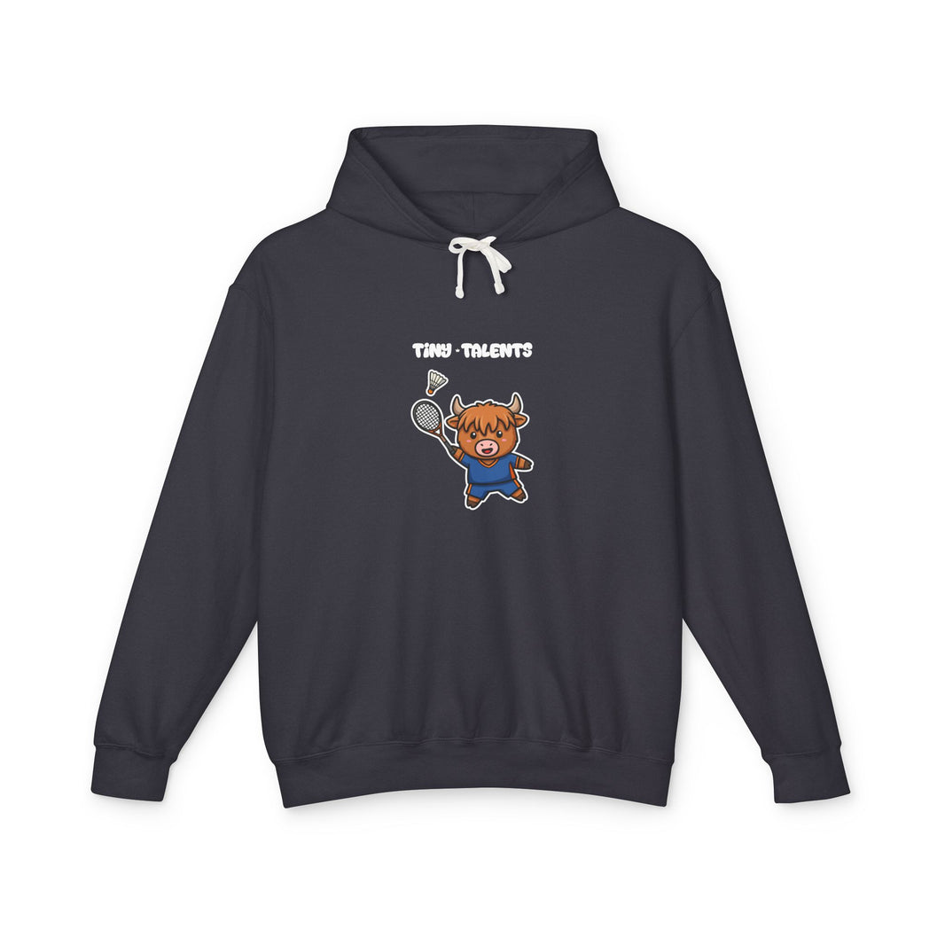 Badminton Player Cow Adult Hoodie (Unisex)