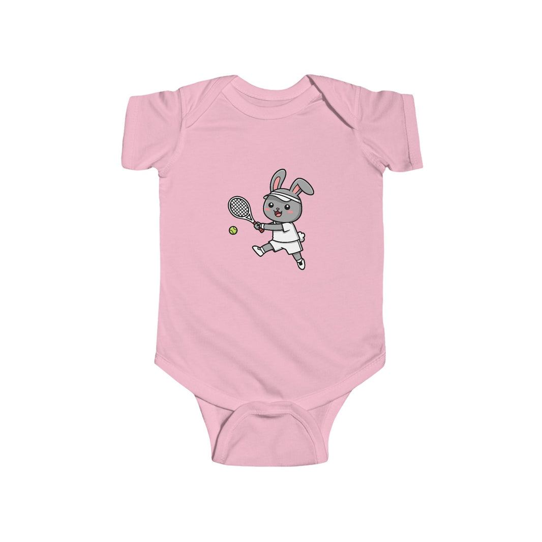 Tennis Player Bunny Shortsleeve Infant Bodysuit