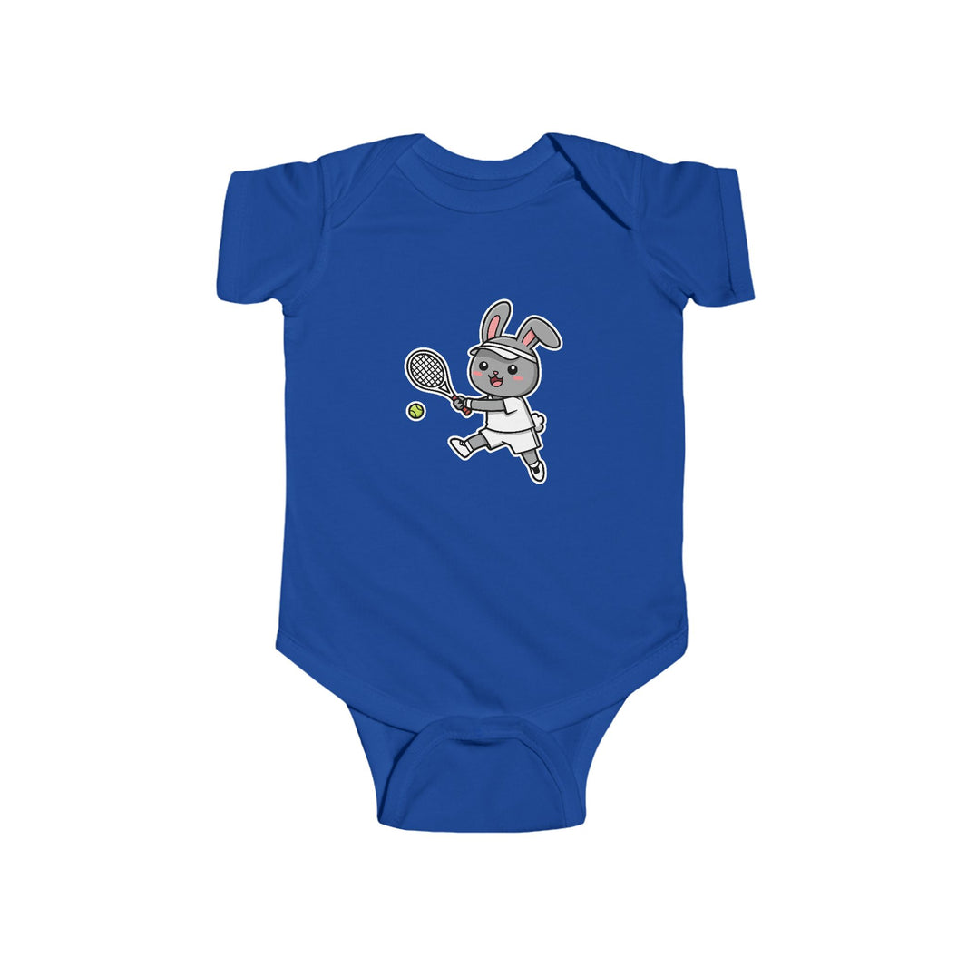 Tennis Player Bunny Shortsleeve Infant Bodysuit