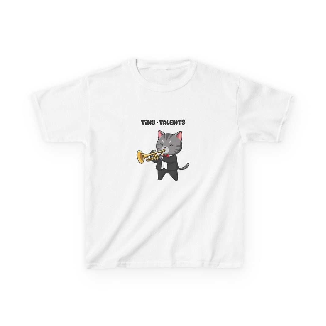 Trumpet Player Cat Youth T-Shirt