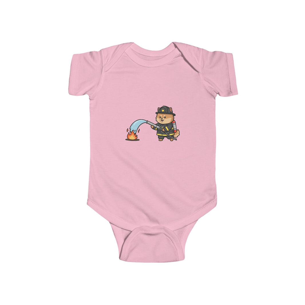 Firefighter Dog Shortsleeve Infant Bodysuit